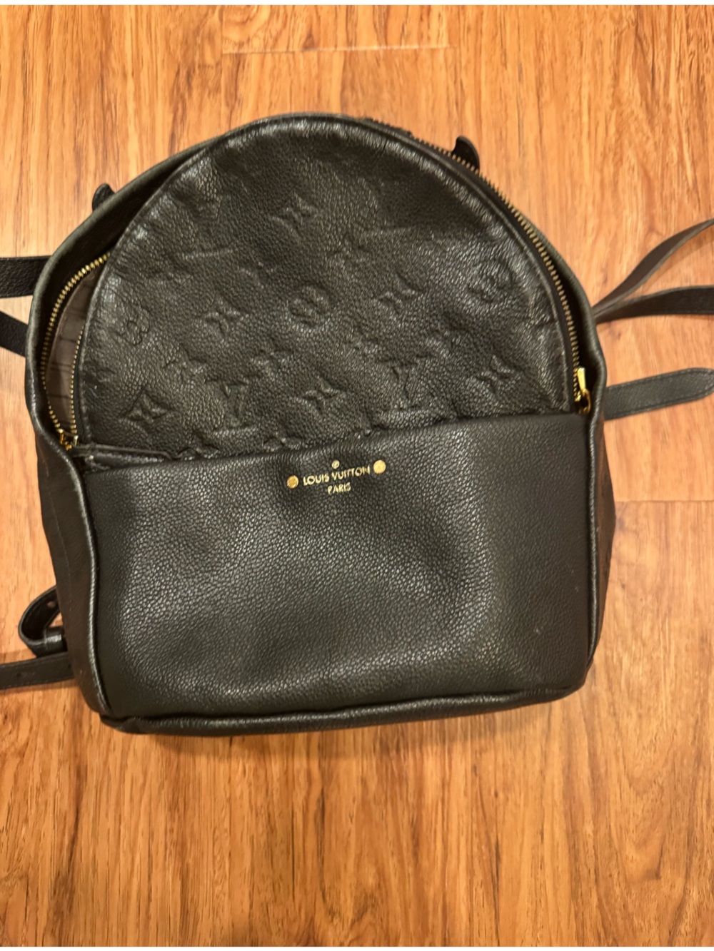 Louis Vuitton Black Embossed Monogram Mini Backpack
